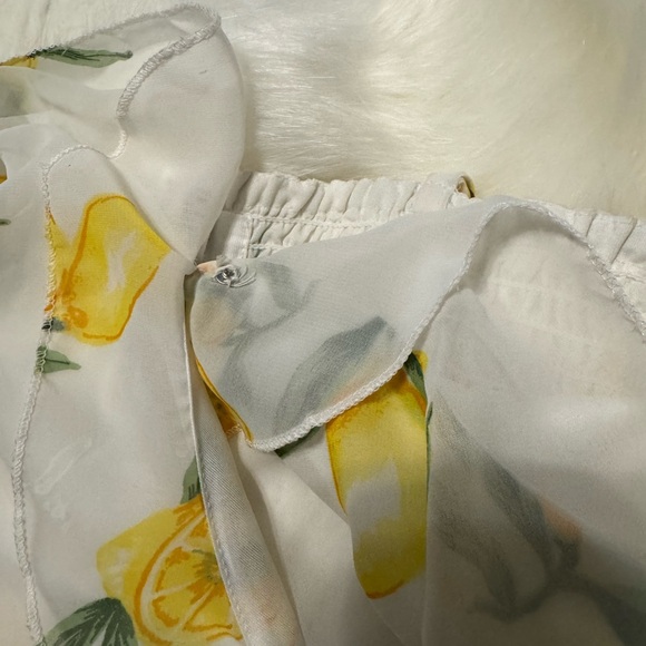 White dress with lemon print Size L. - Picture 10 of 10